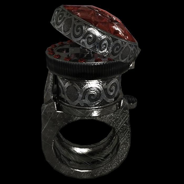 ring pistol animated Low-poly 3D model_14