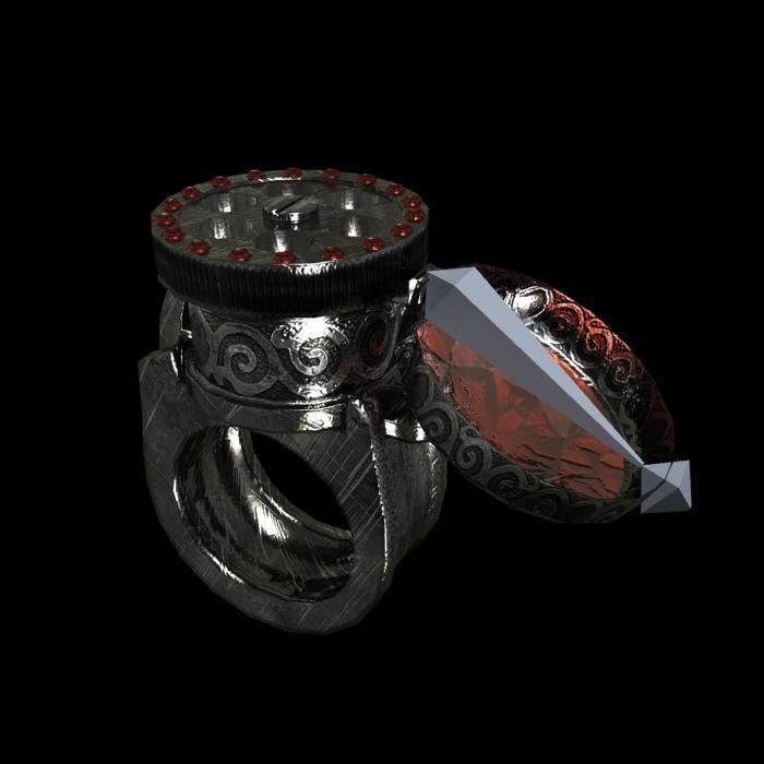 ring pistol animated Low-poly 3D model_11