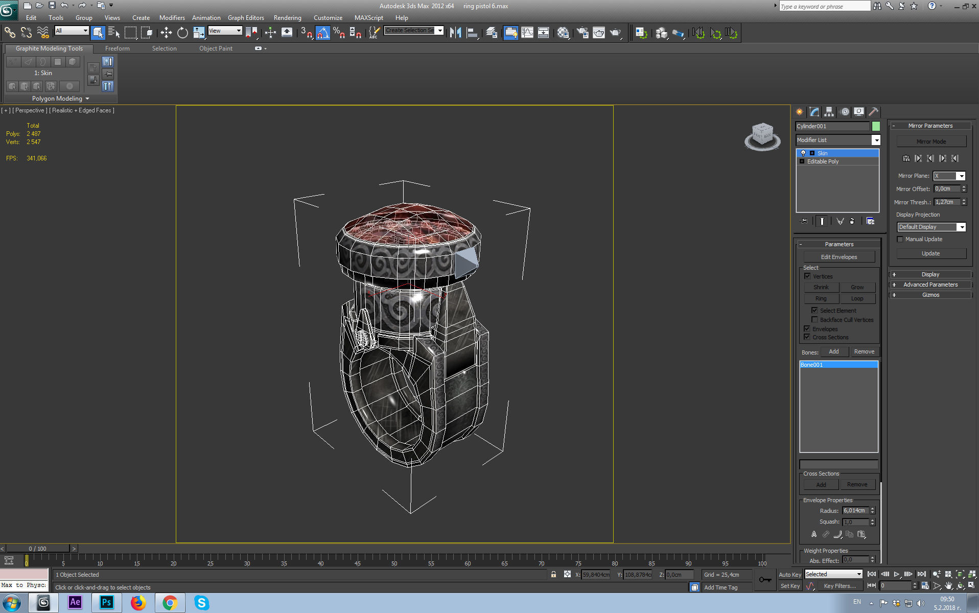 ring pistol animated Low-poly 3D model_23