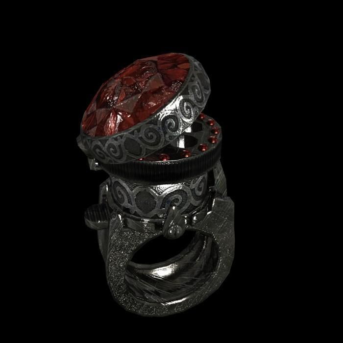 ring pistol animated Low-poly 3D model_4