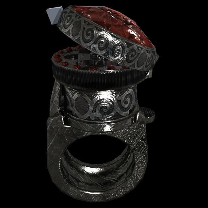 ring pistol animated Low-poly 3D model_13