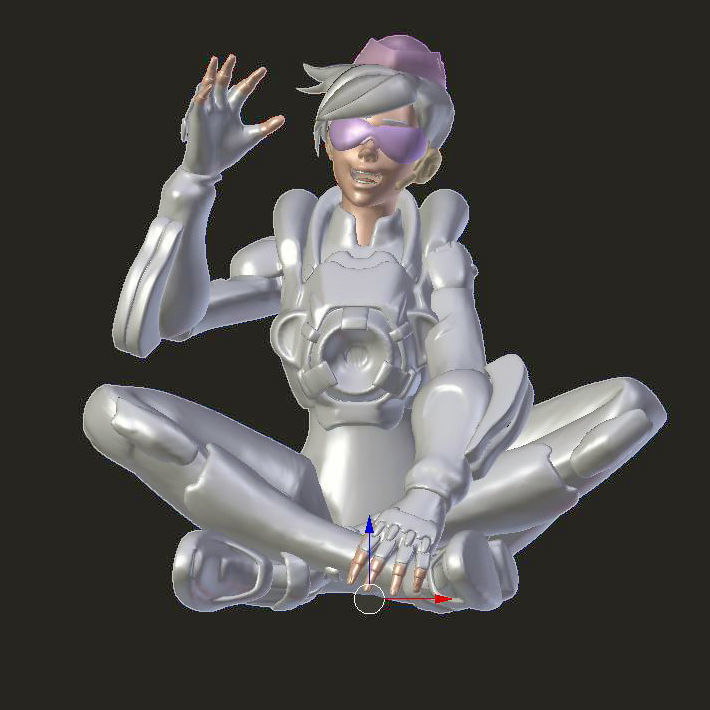 Tracer cadet oxton Overwatch OW 3D print model_1