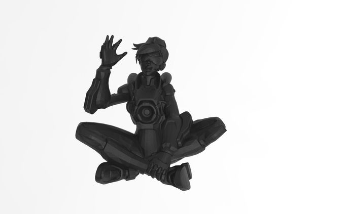 Tracer cadet oxton Overwatch OW 3D print model
