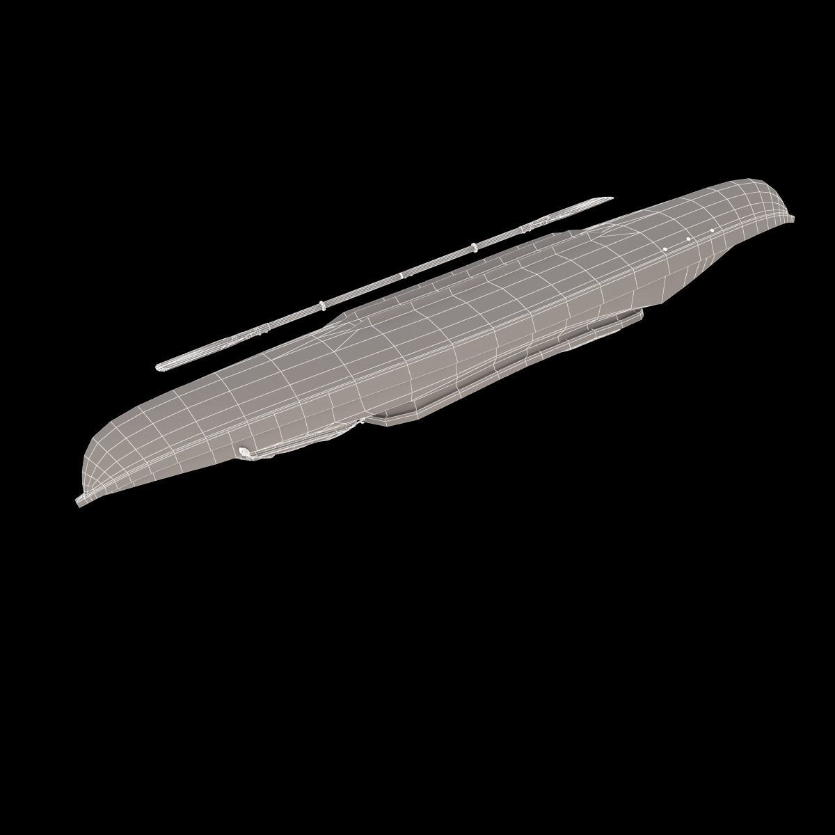 Sport Boat With Paddle 3D model_17