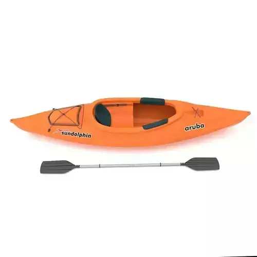 Sport Boat With Paddle 3D model