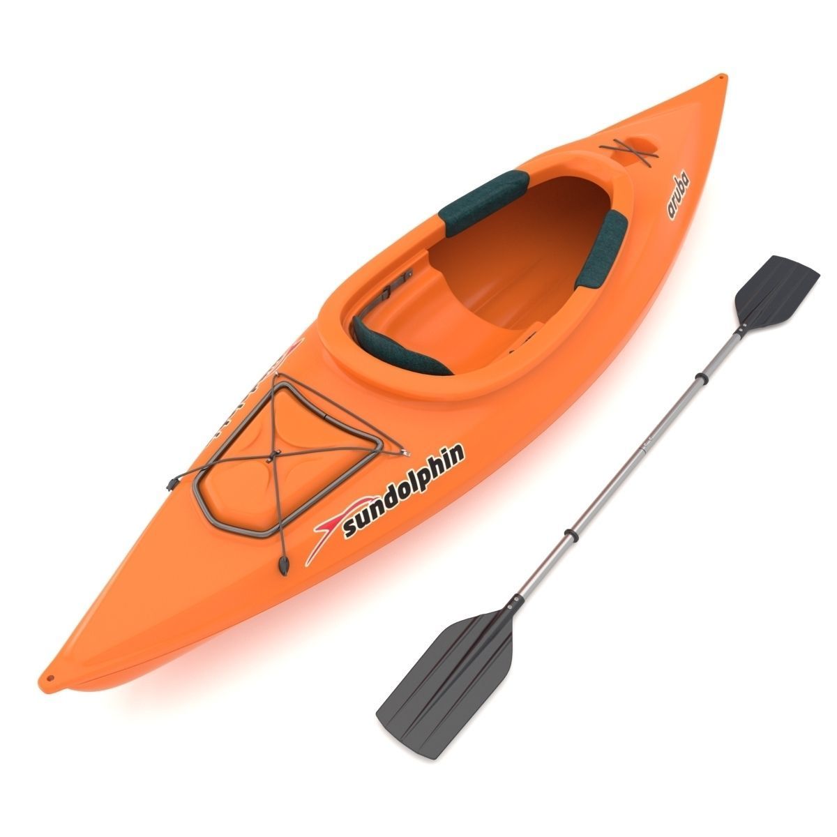Sport Boat With Paddle 3D model_6