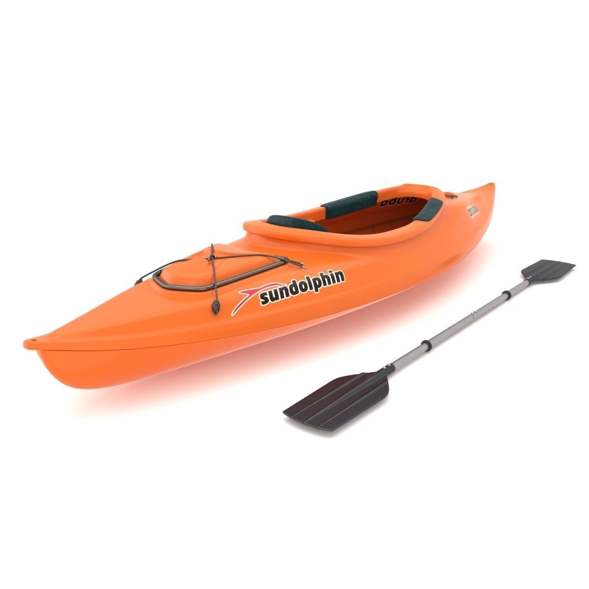 Sport Boat With Paddle 3D model_4