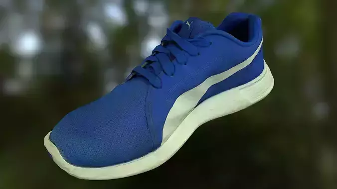 Sneaker 3D model low poly running shoe Low-poly 3D model