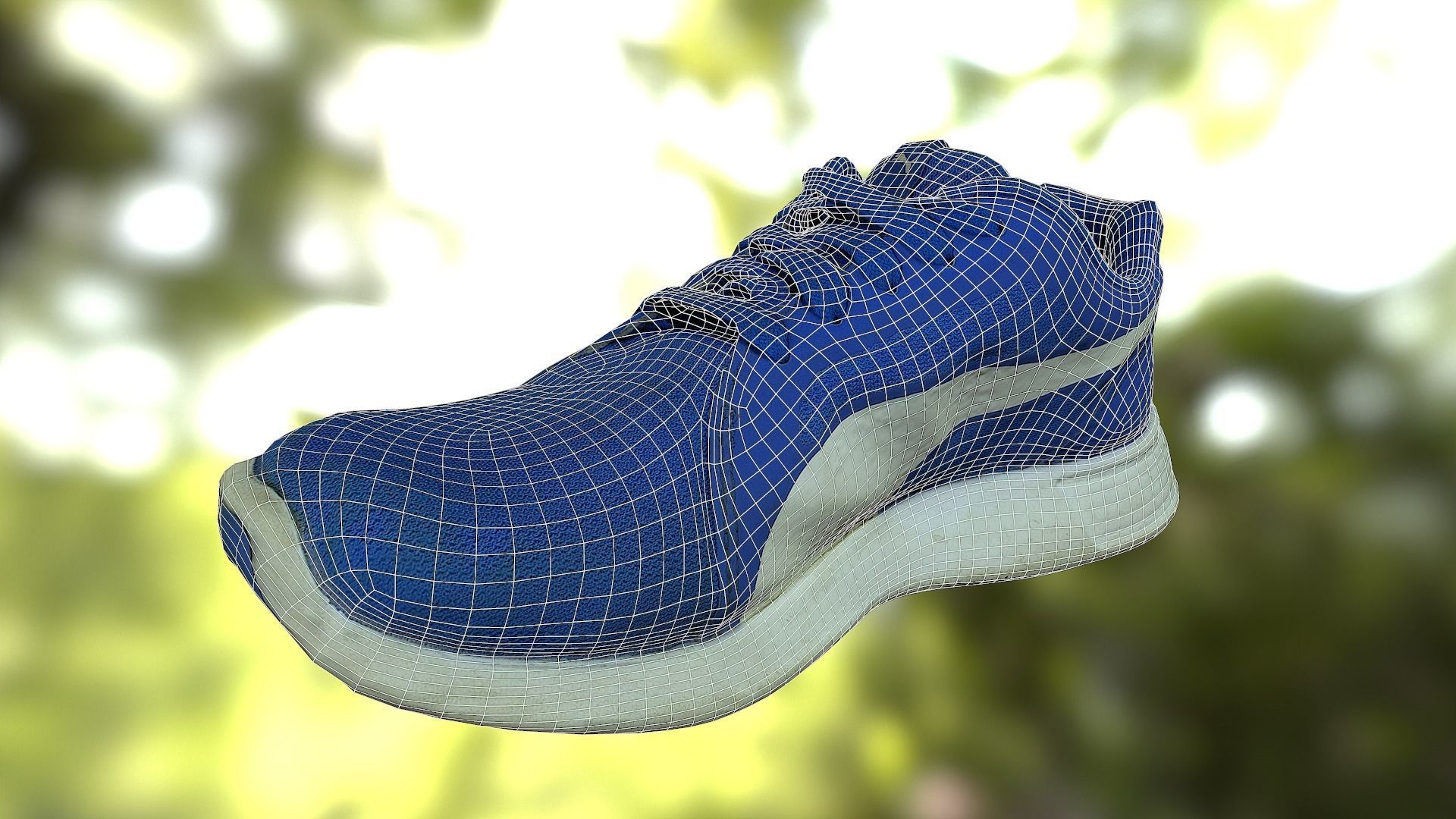 Sneaker 3D model low poly running shoe Low-poly 3D model_9
