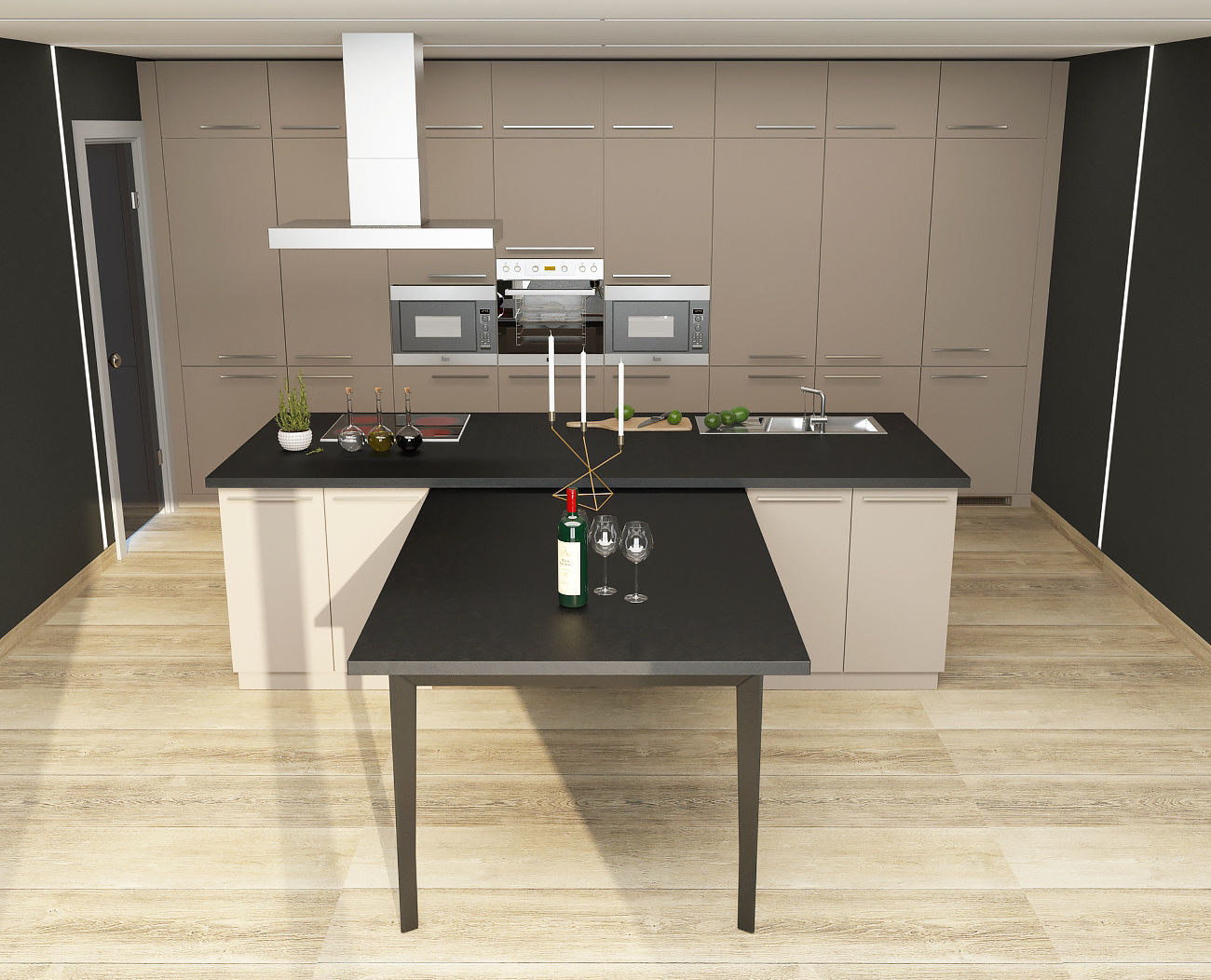 Island Kitchen 3D model_4