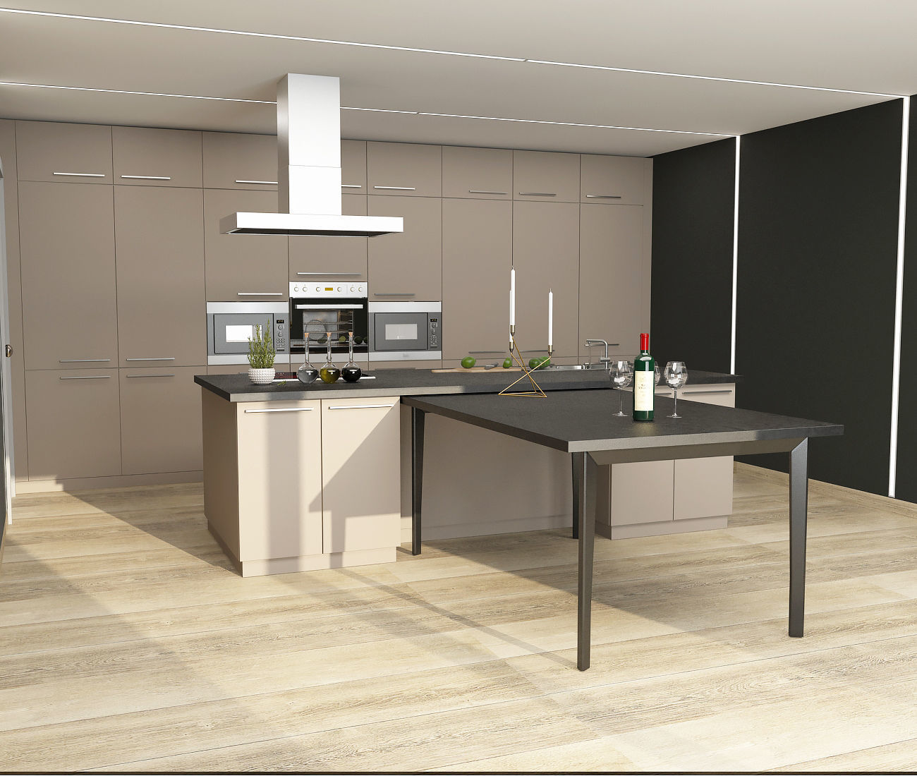 Island Kitchen 3D model_3