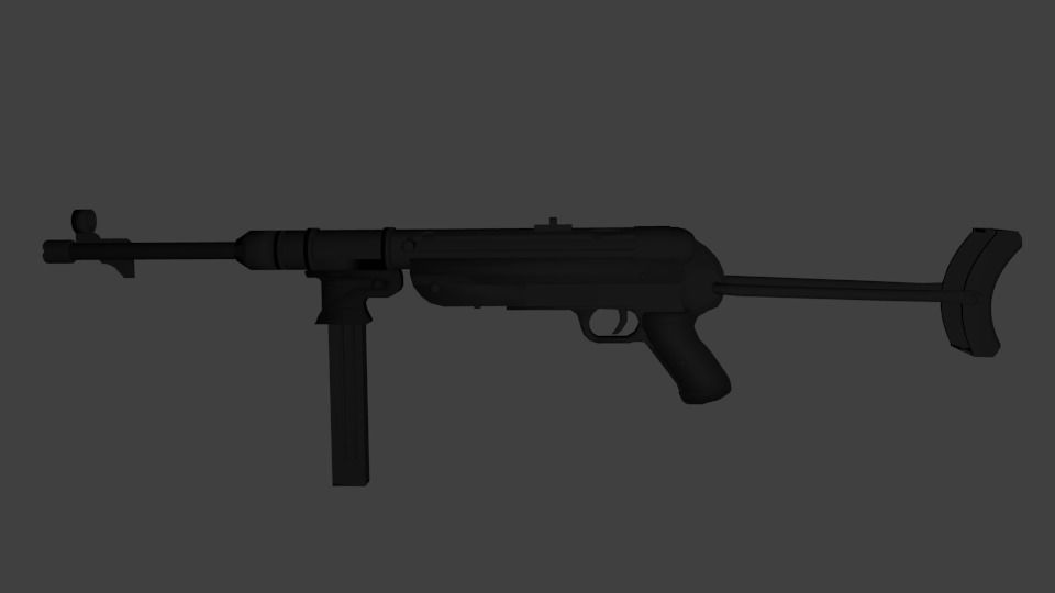 MP40 - ww2 Free 3D model_0