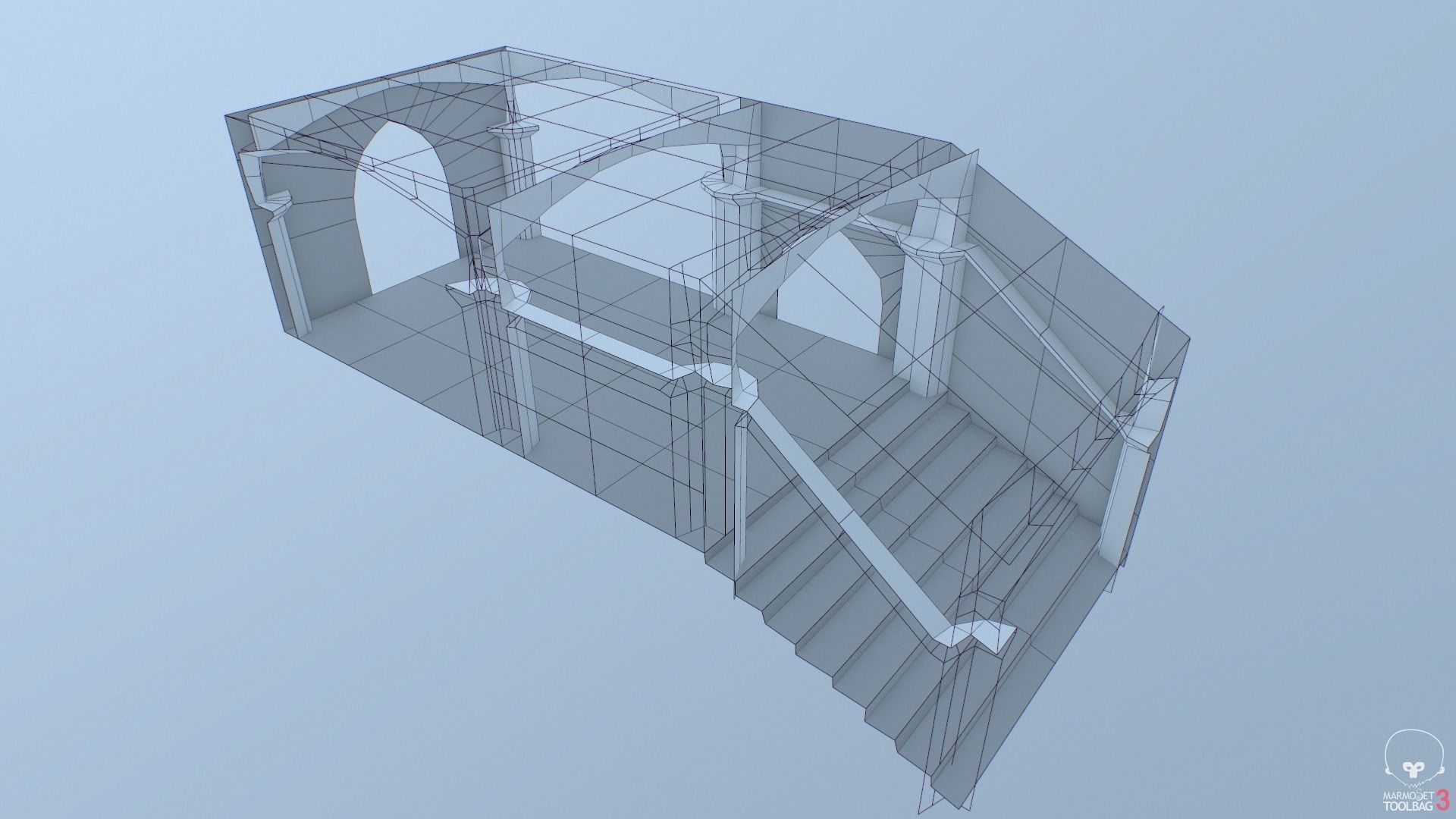 Modular Dungeon PBR Low-poly 3D model_15