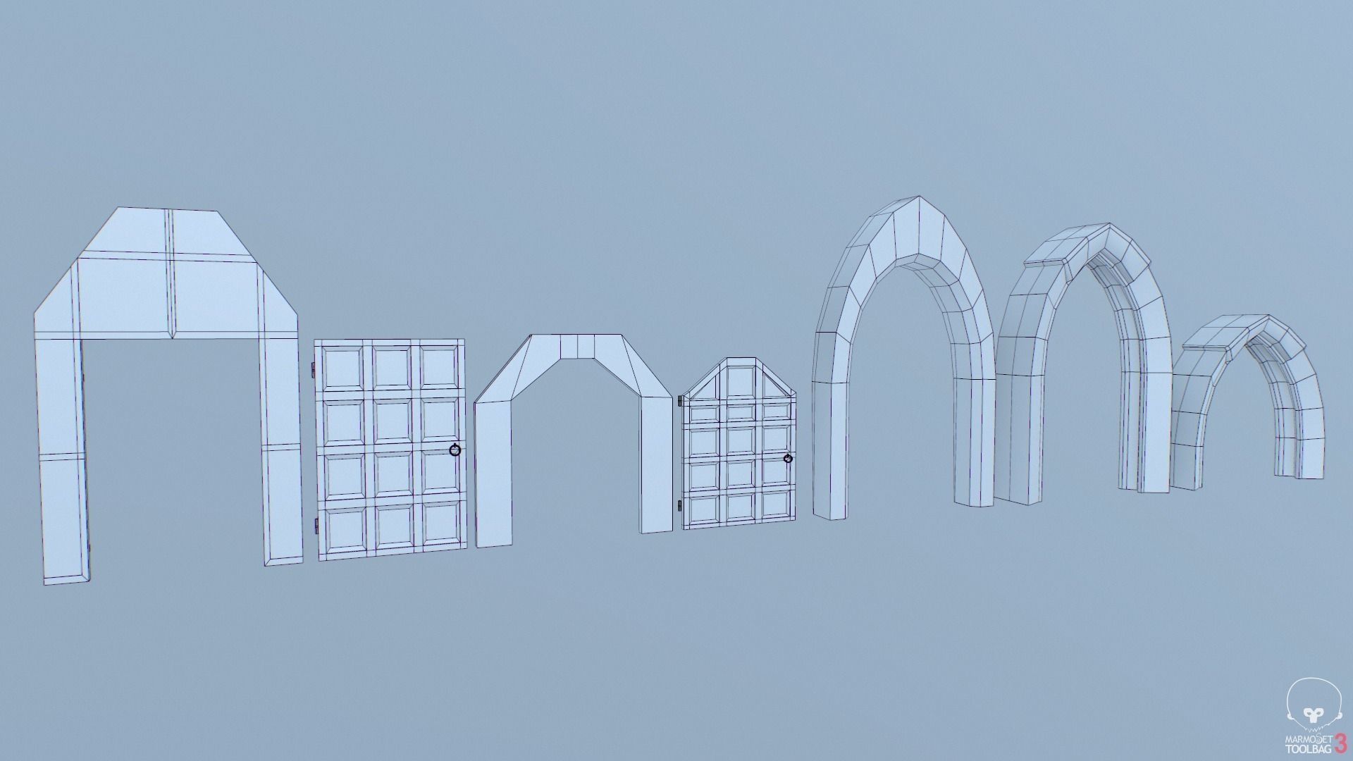 Modular Dungeon PBR Low-poly 3D model_20