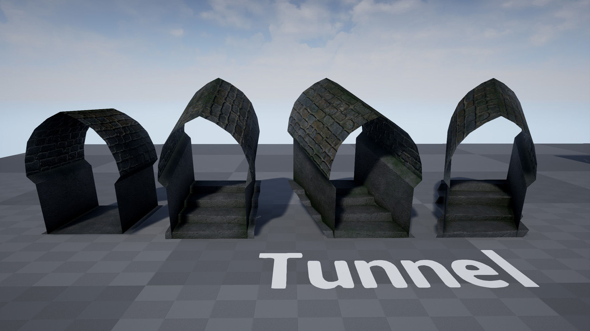 Modular Dungeon PBR Low-poly 3D model_10