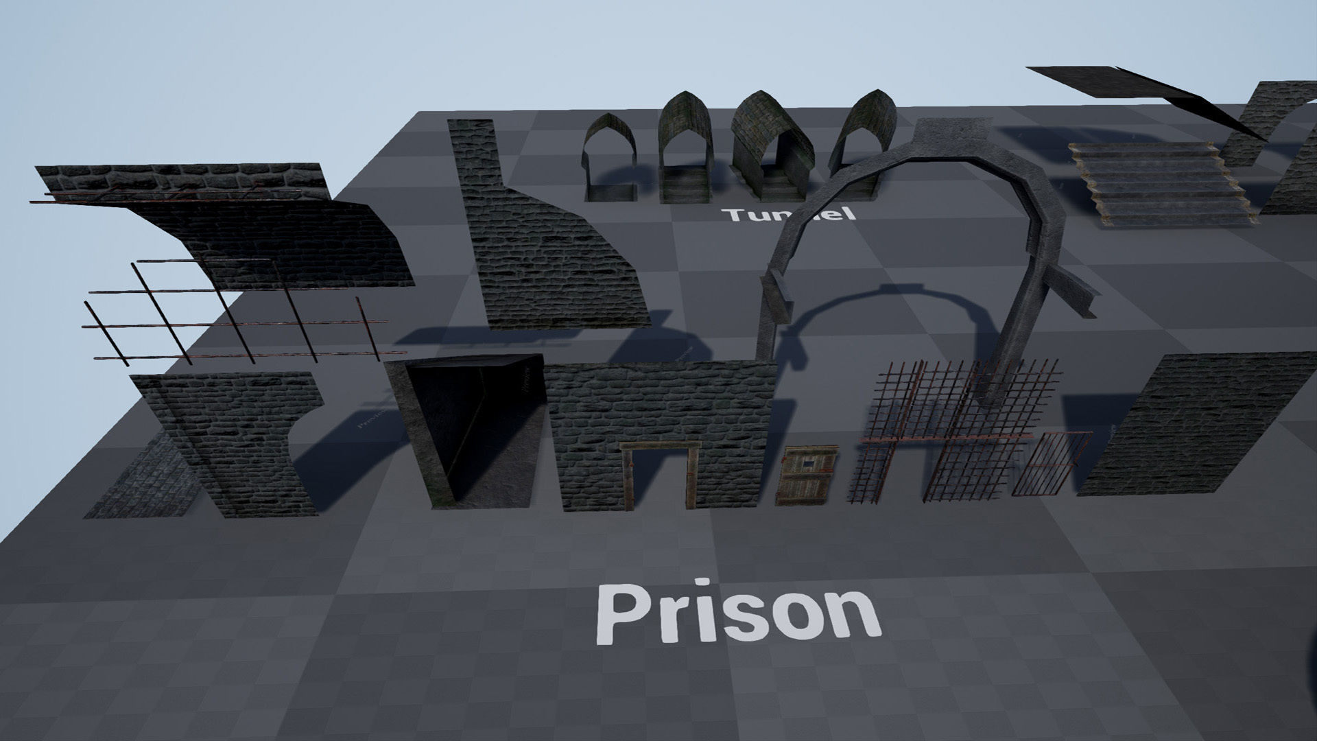 Modular Dungeon PBR Low-poly 3D model_12