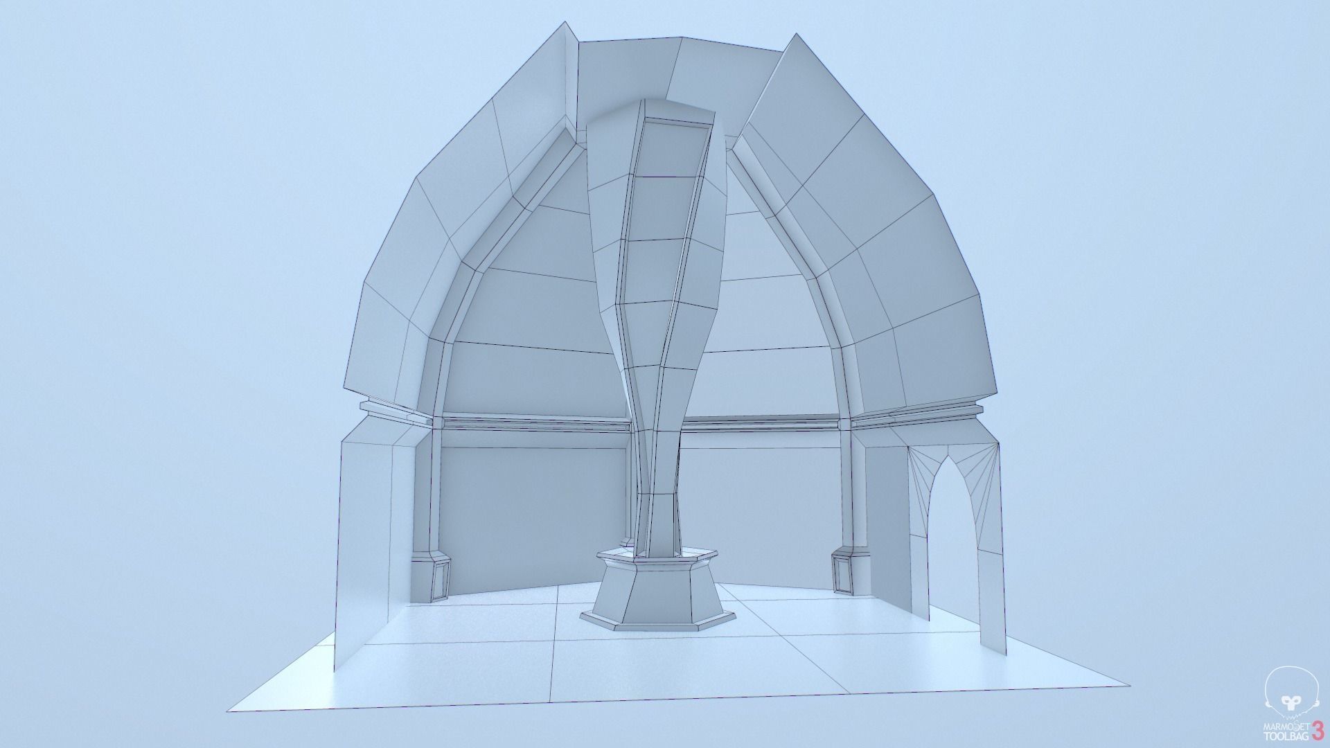 Modular Dungeon PBR Low-poly 3D model_16