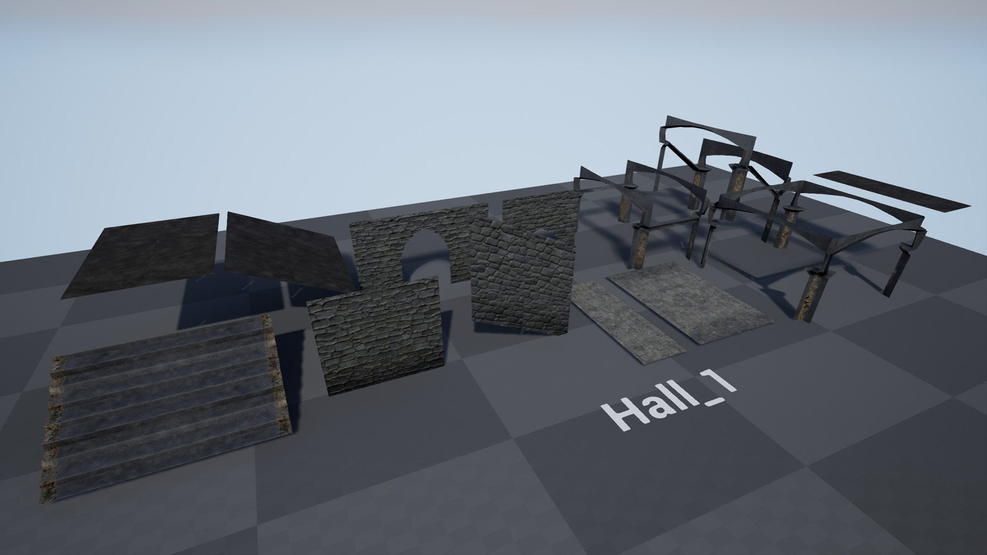 Modular Dungeon PBR Low-poly 3D model_11