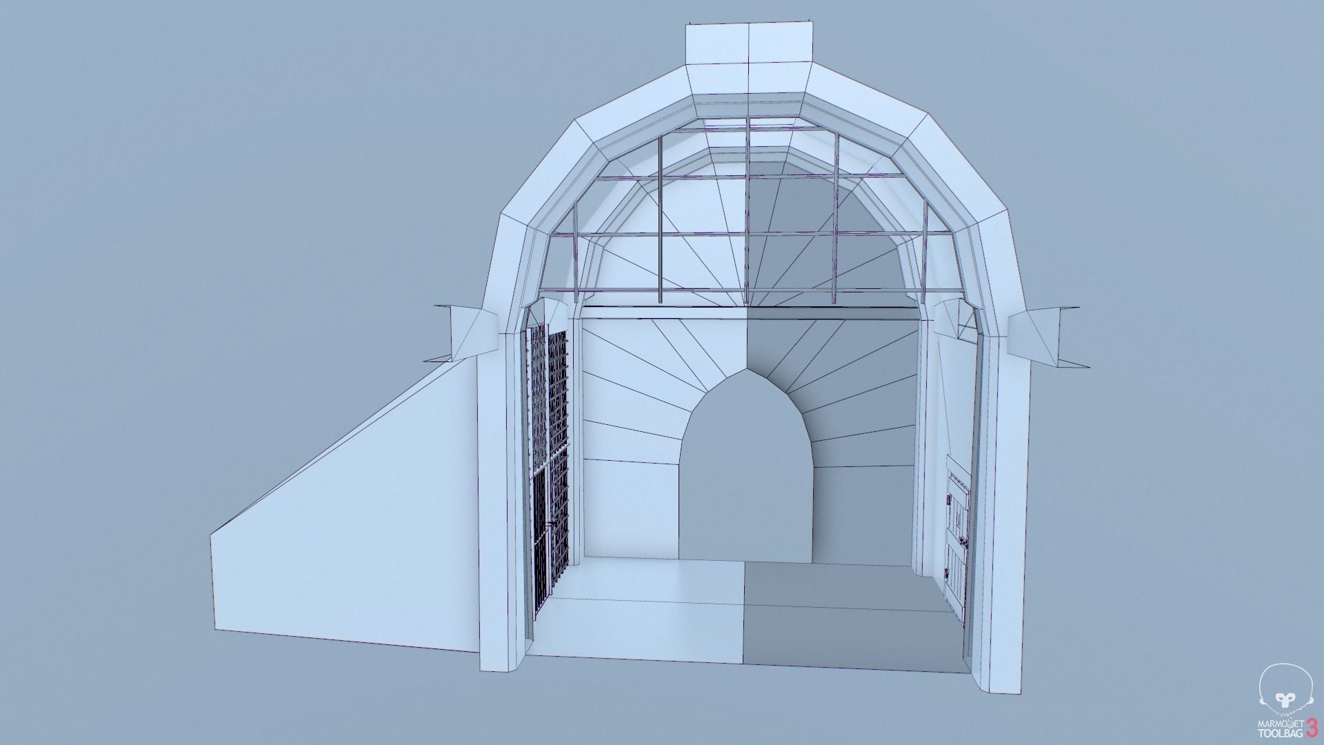 Modular Dungeon PBR Low-poly 3D model_17