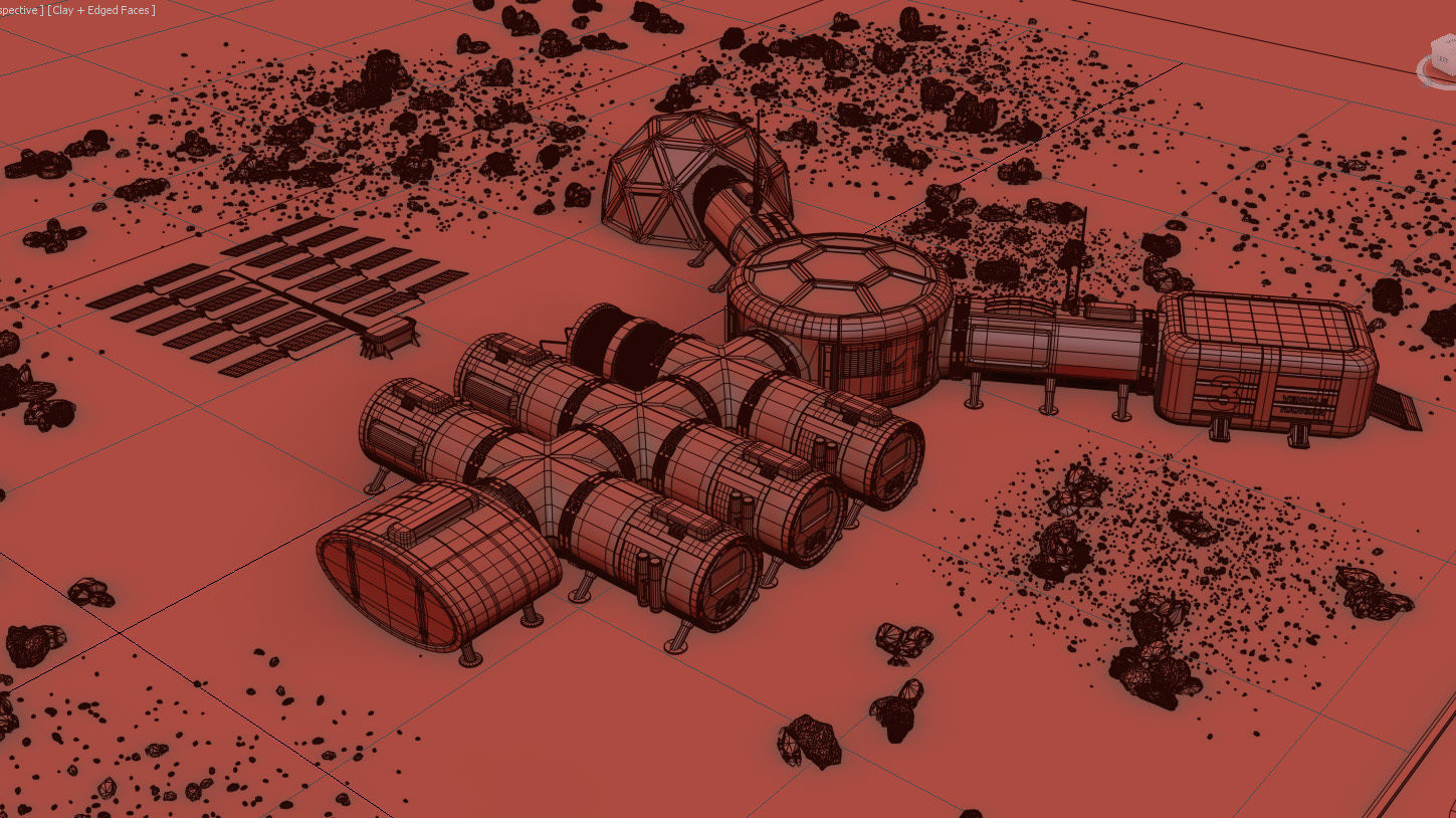 Mars City colone 3d model 3D model_8