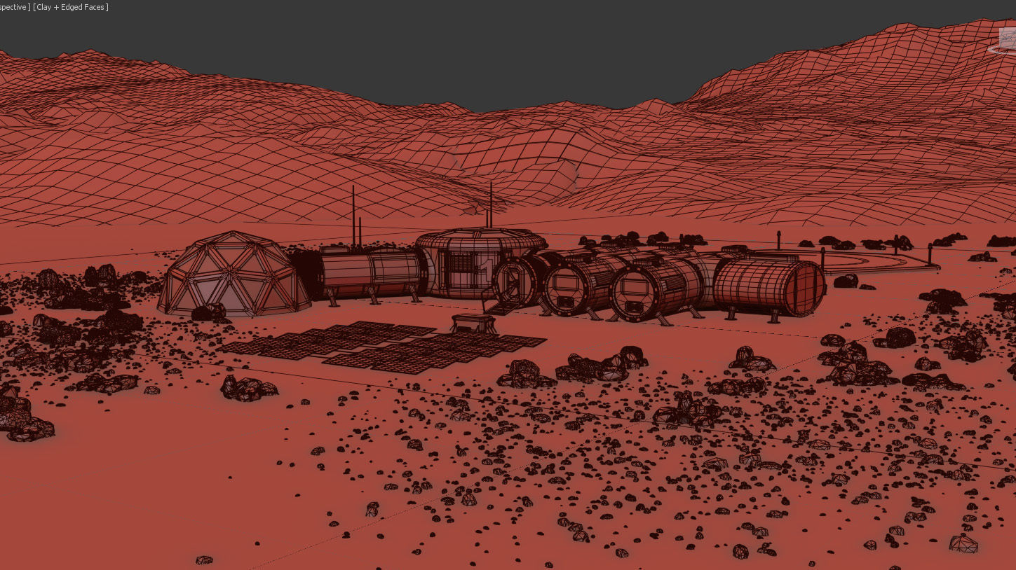 Mars City colone 3d model 3D model_10