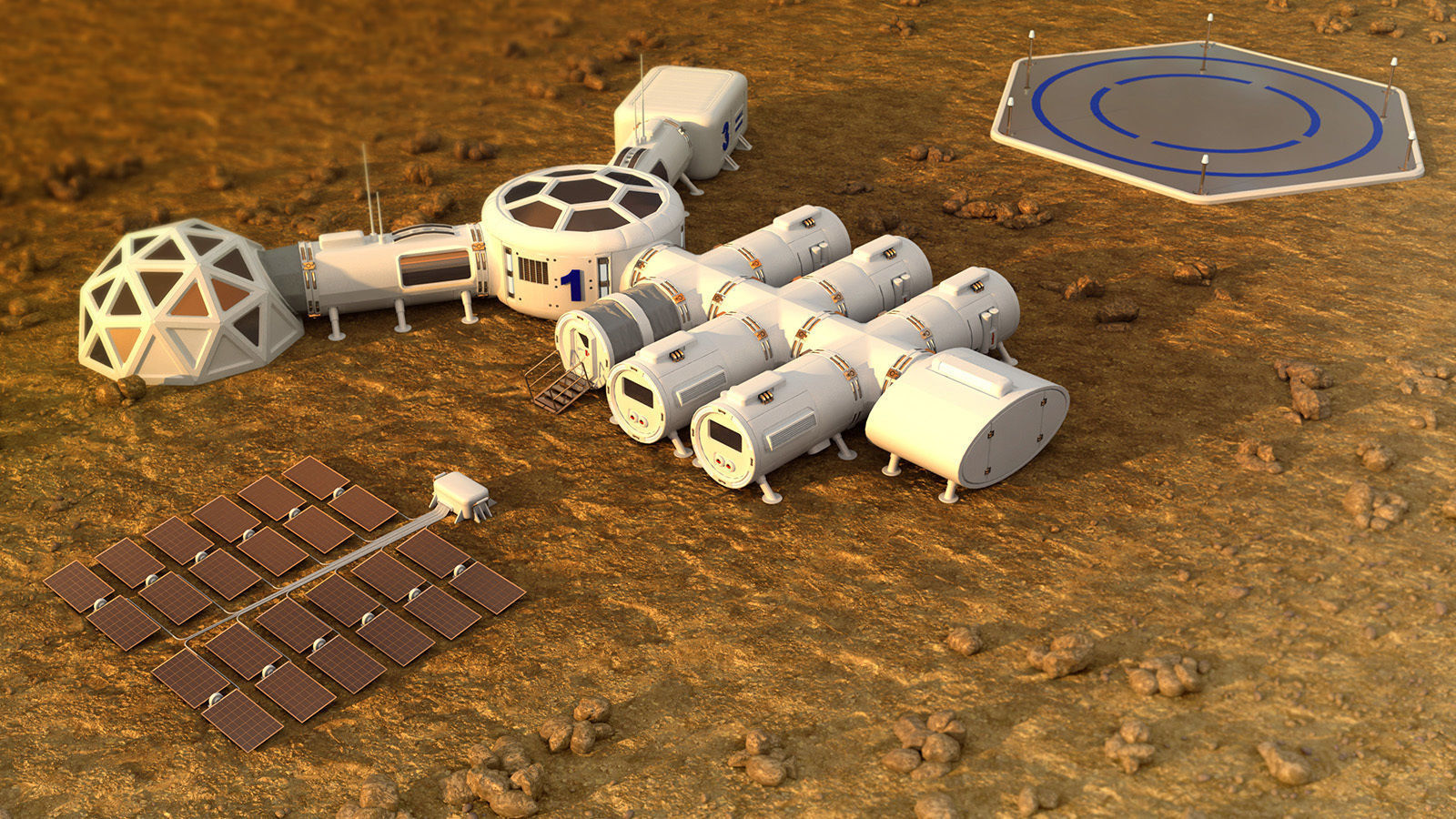 Mars City colone 3d model 3D model_7