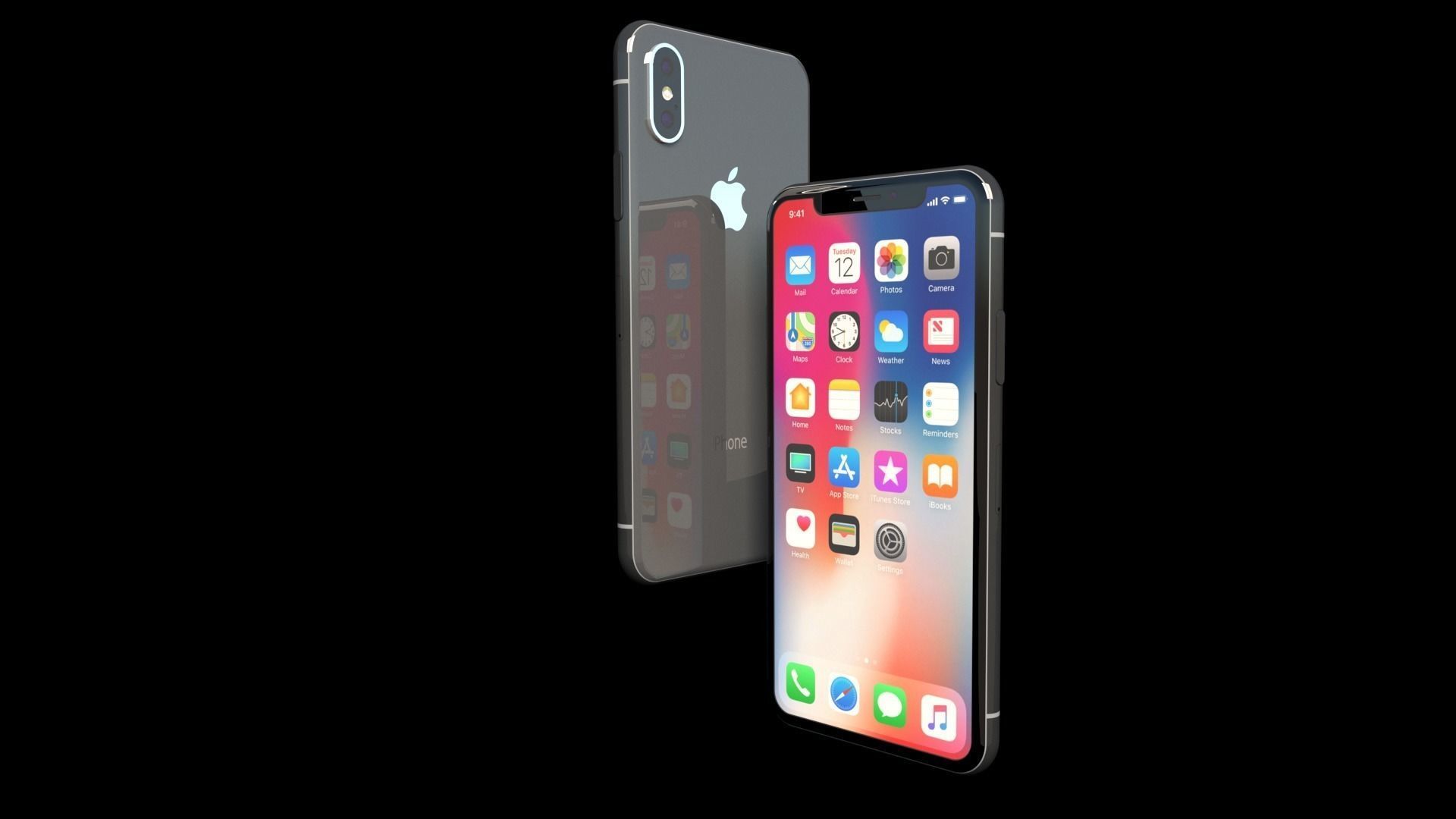 Apple iPhone X Ten 2017 3D model_0