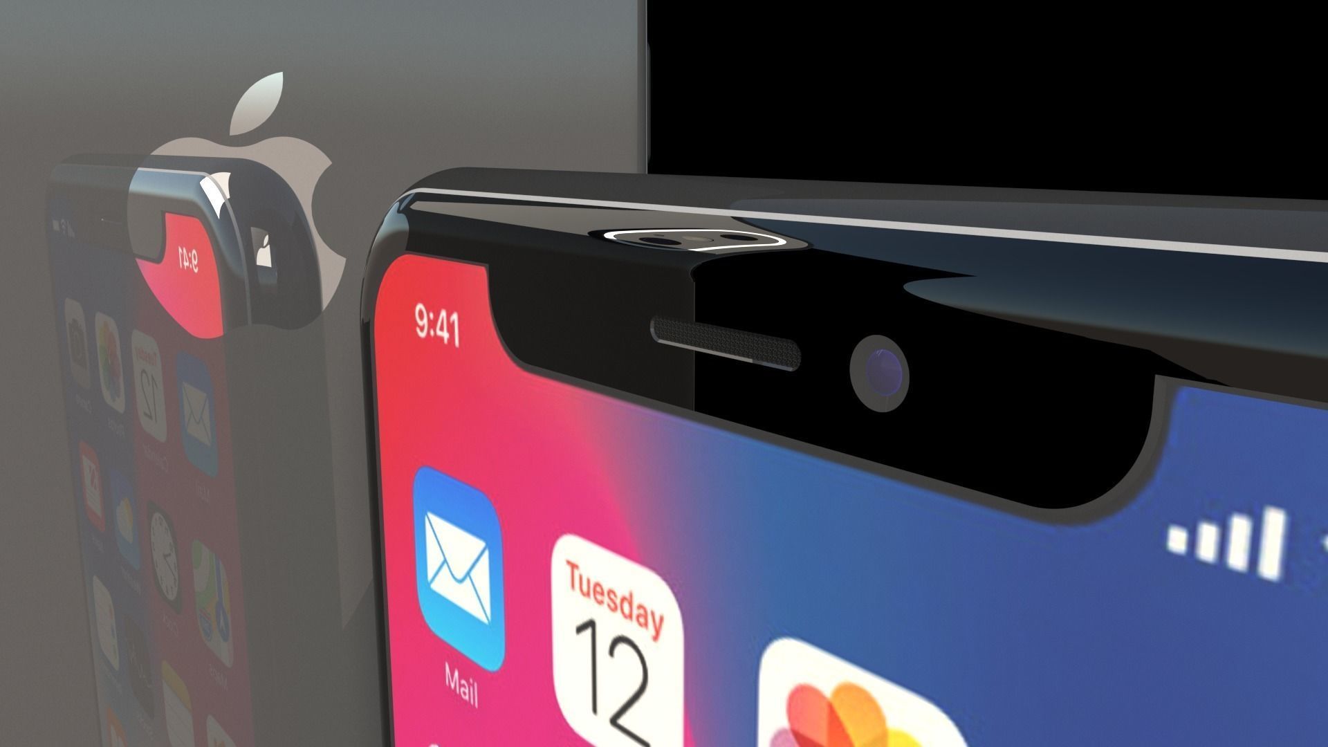 Apple iPhone X Ten 2017 3D model_1