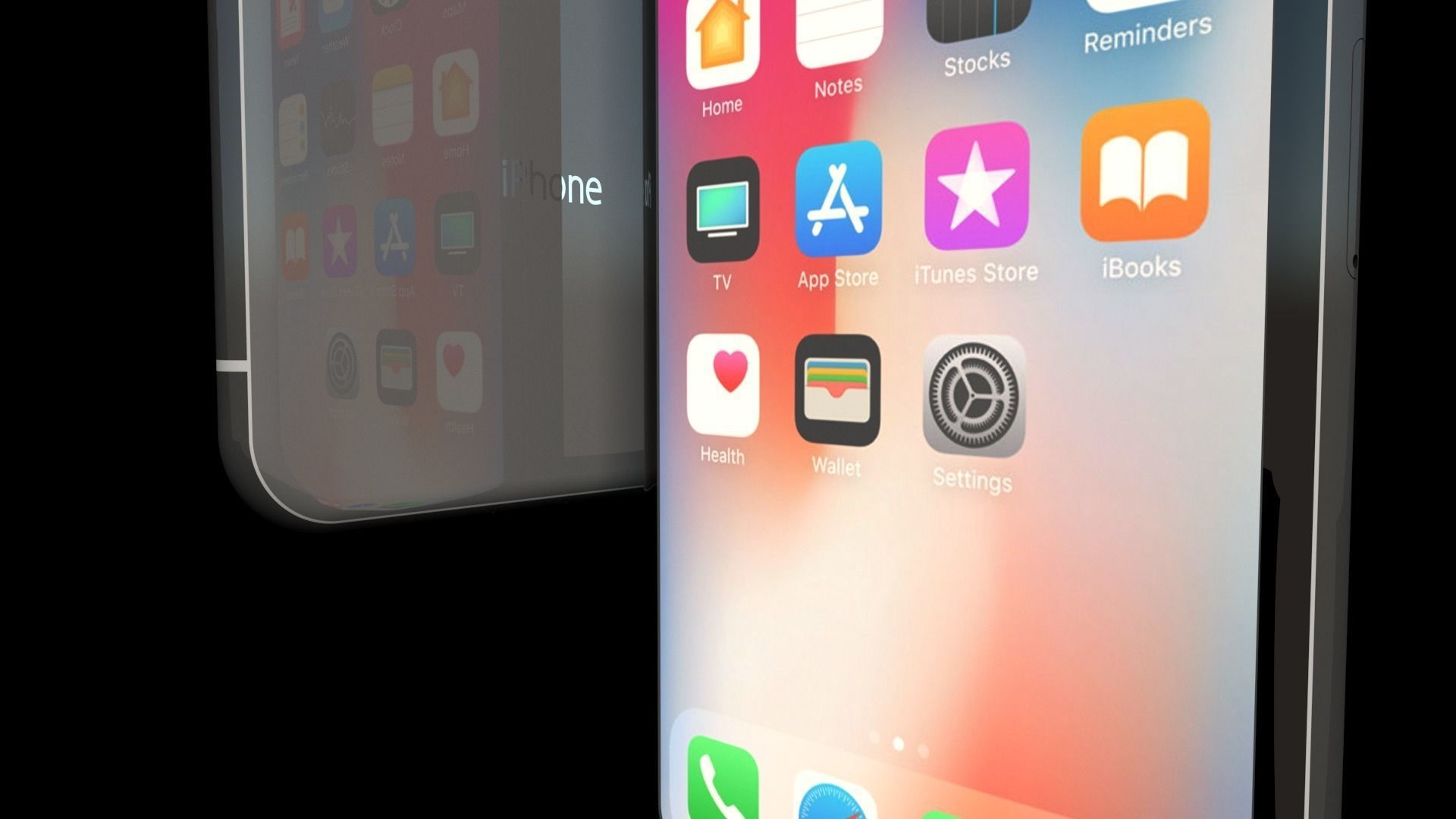 Apple iPhone X Ten 2017 3D model_2