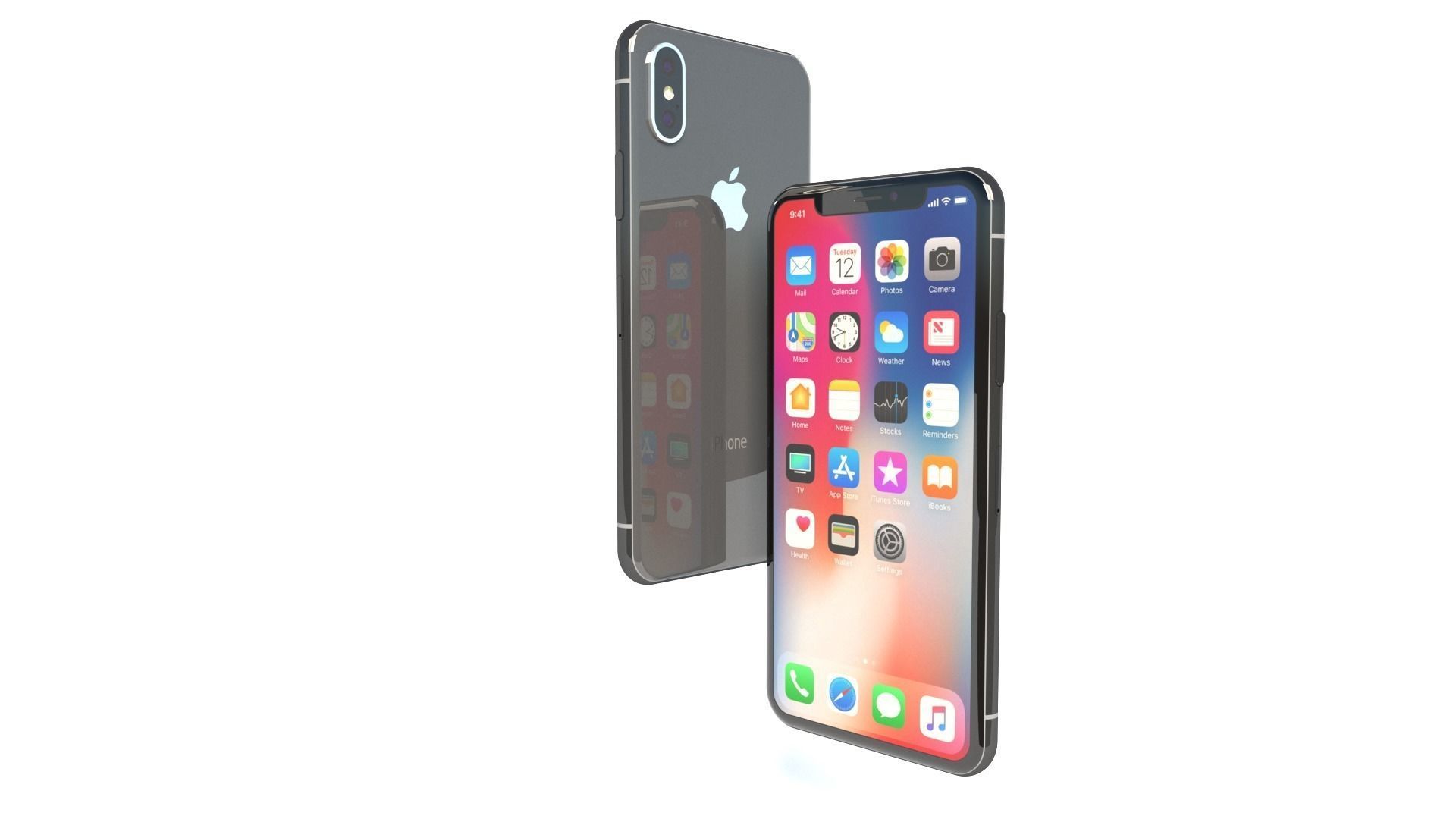 Apple iPhone X Ten 2017 3D model_5