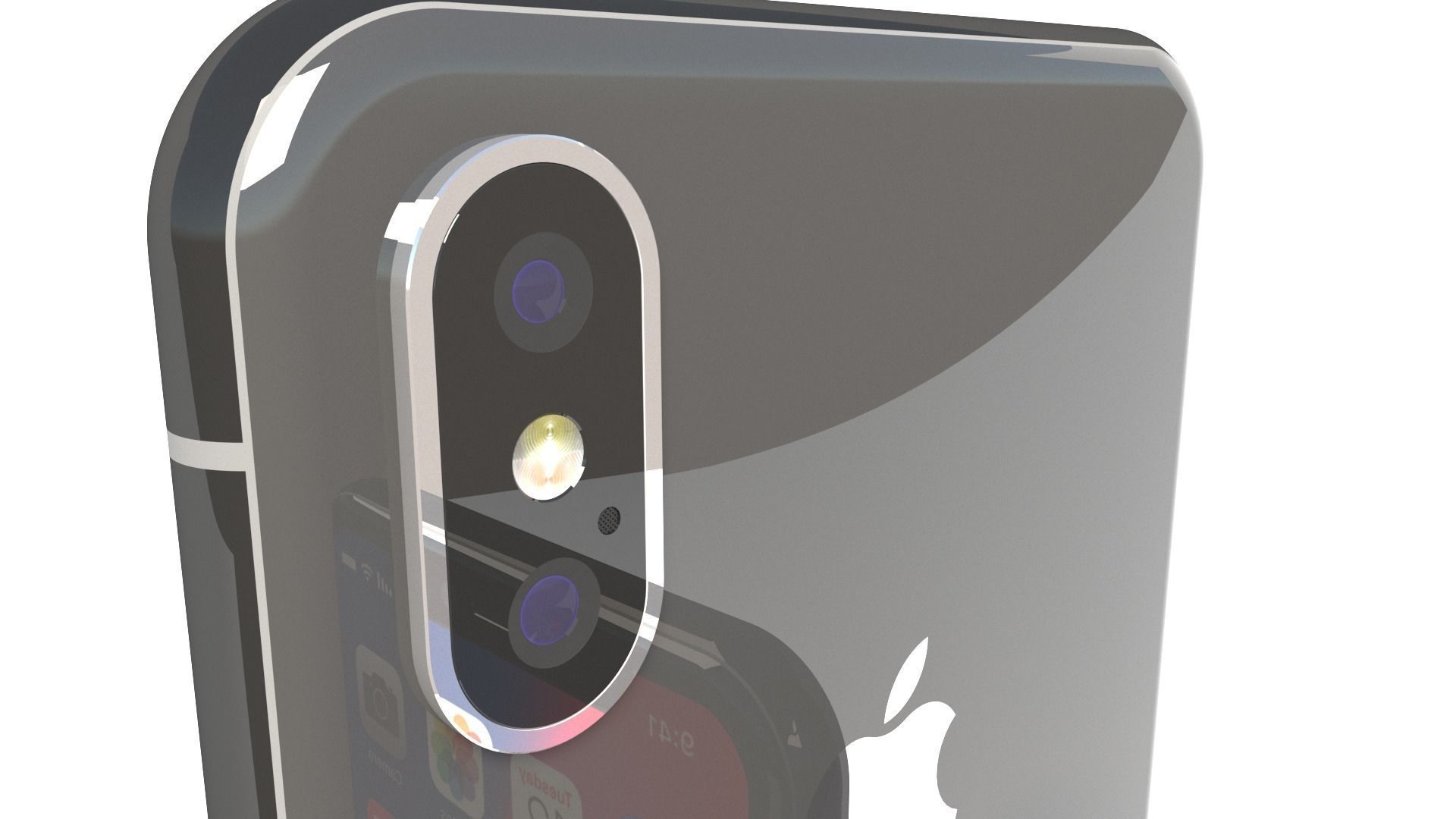 Apple iPhone X Ten 2017 3D model_9