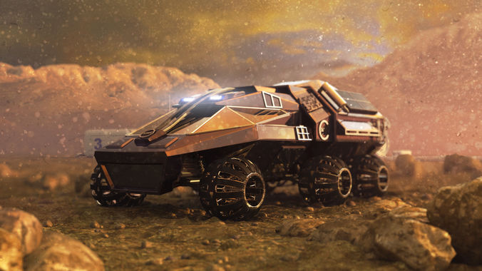 Mars Rover NASA prototype 3D model