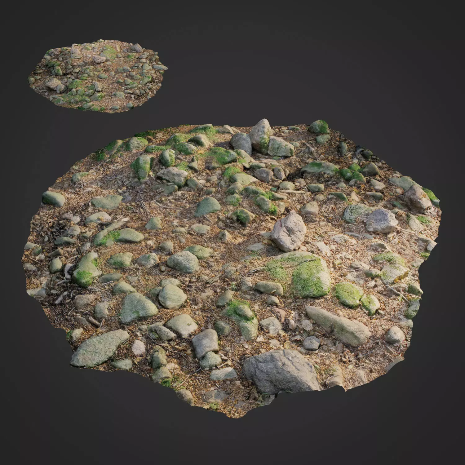 3d scanned nature stone 017 Low-poly 3D model_0