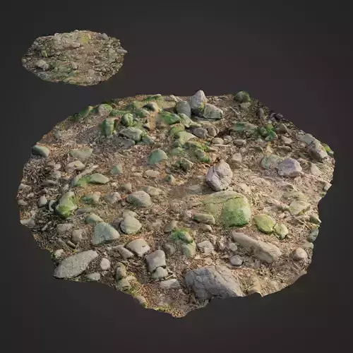3d scanned nature stone 017