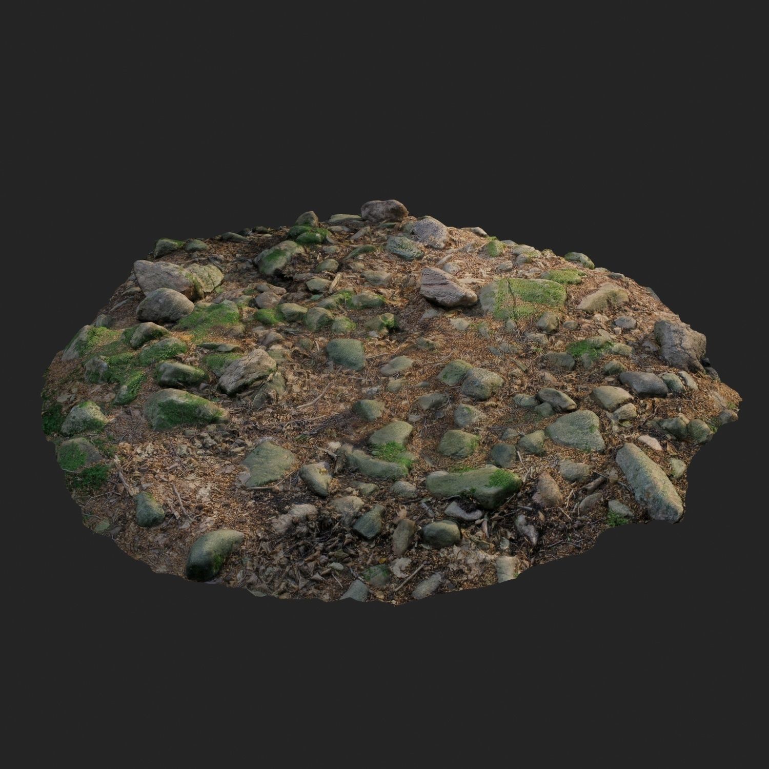 3d scanned nature stone 017 Low-poly 3D model_2