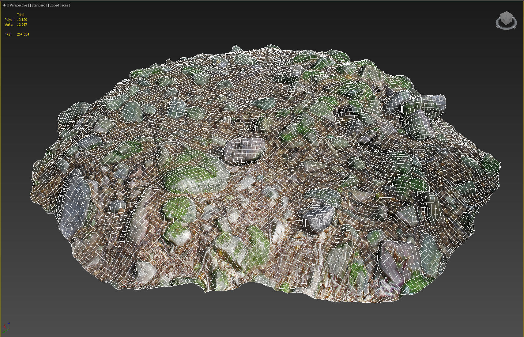 3d scanned nature stone 017 Low-poly 3D model_5