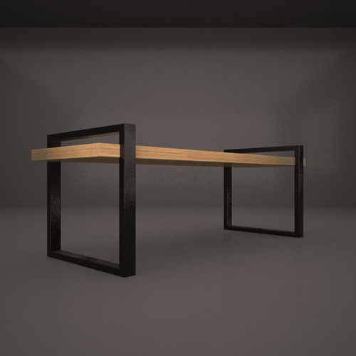 bench wooden with frame