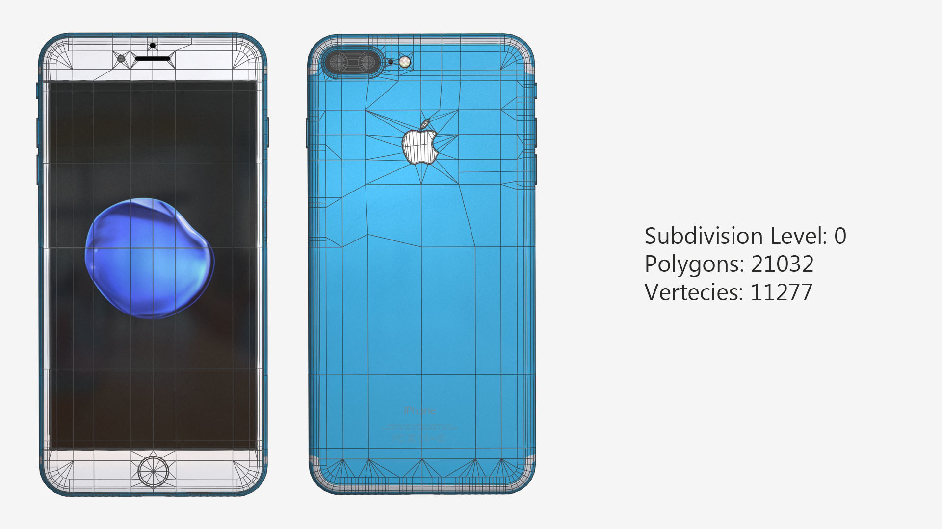 iPhone 7 and iPhone 7 Plus 4K Textures 9 Colors 3D model_27