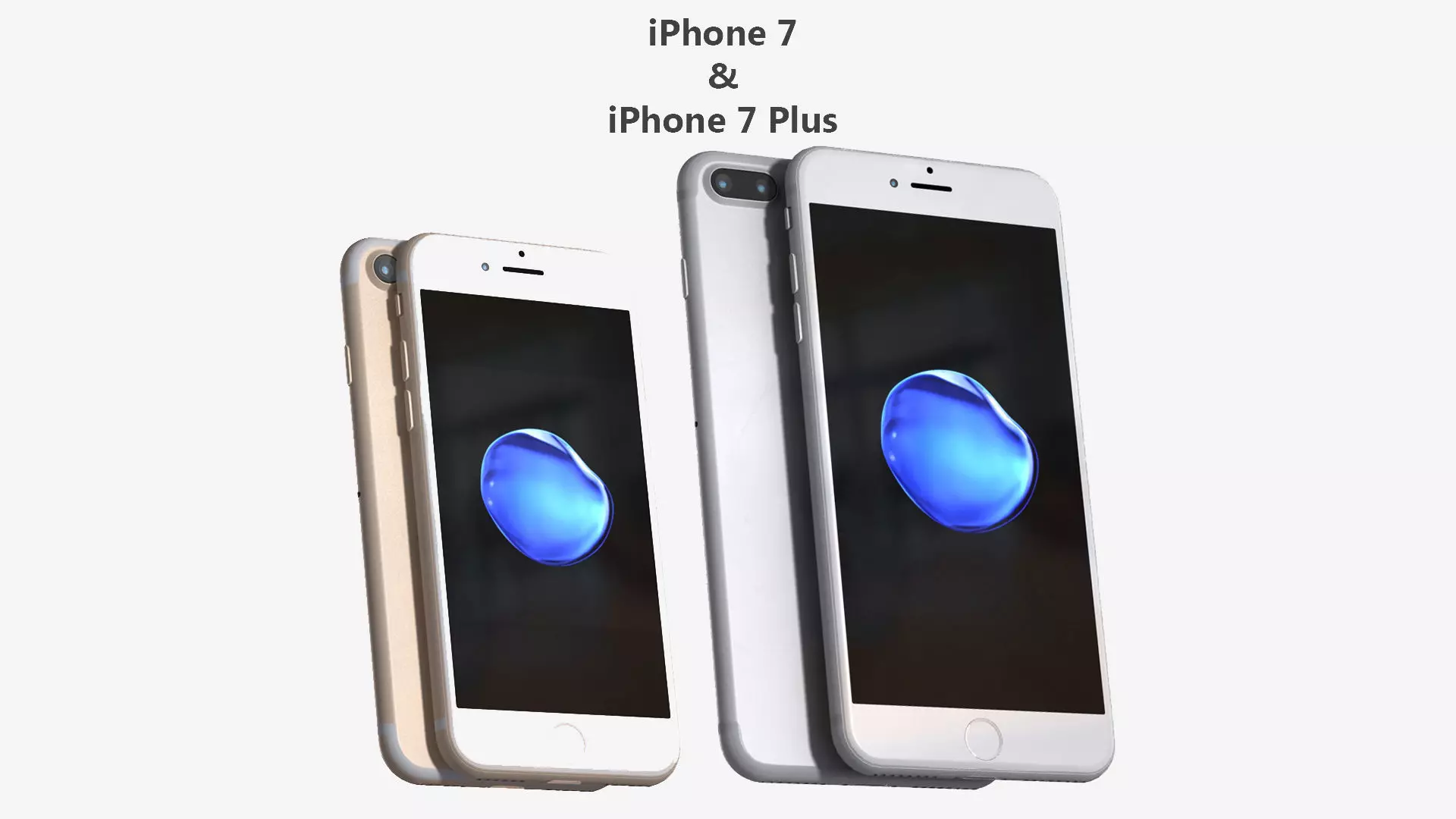iPhone 7 and iPhone 7 Plus 4K Textures 9 Colors 3D model_0
