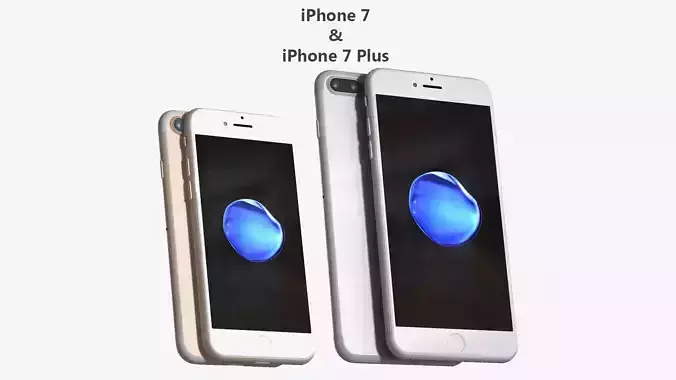 iPhone 7 and iPhone 7 Plus 4K Textures 9 Colors 3D model