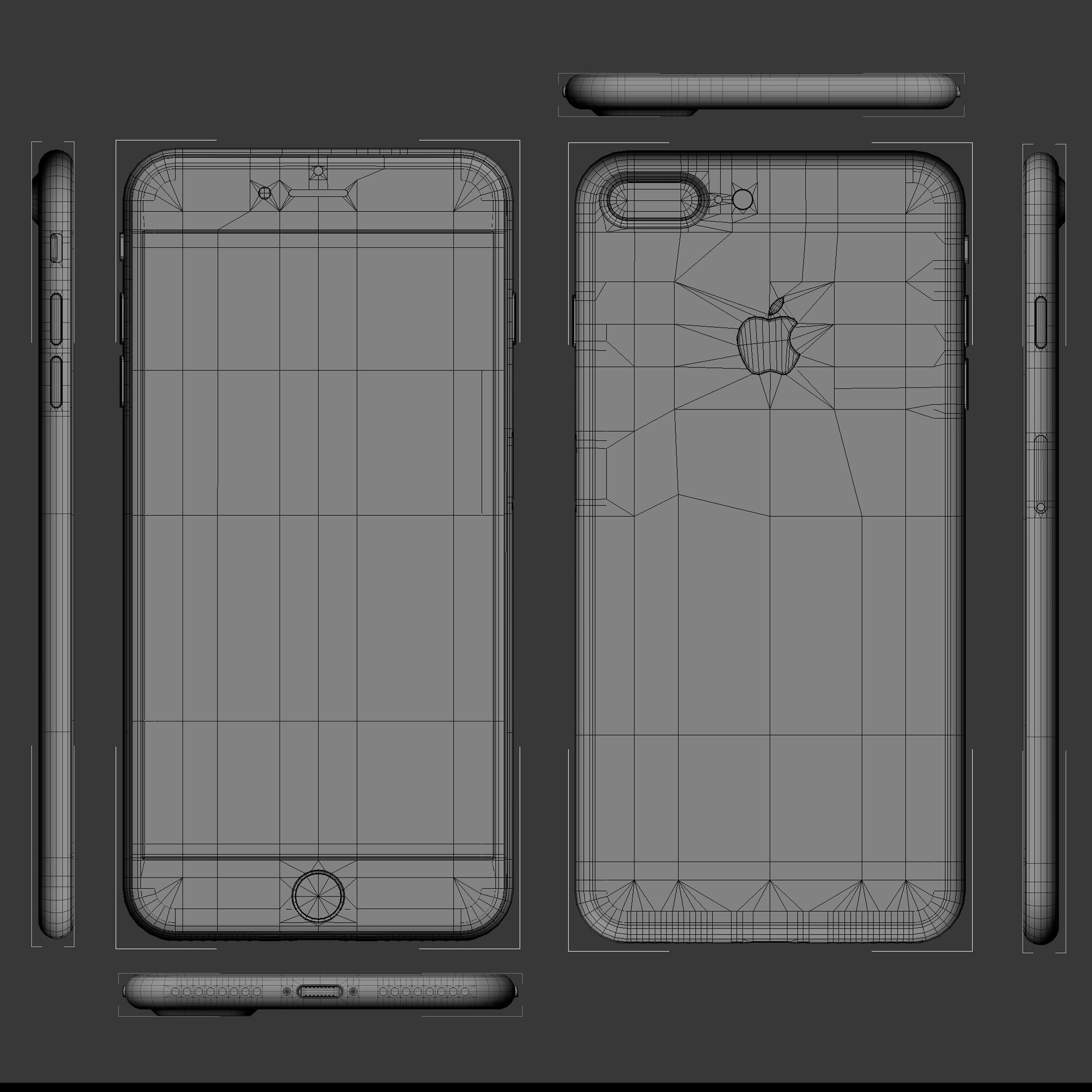 iPhone 7 and iPhone 7 Plus 4K Textures 9 Colors 3D model_21