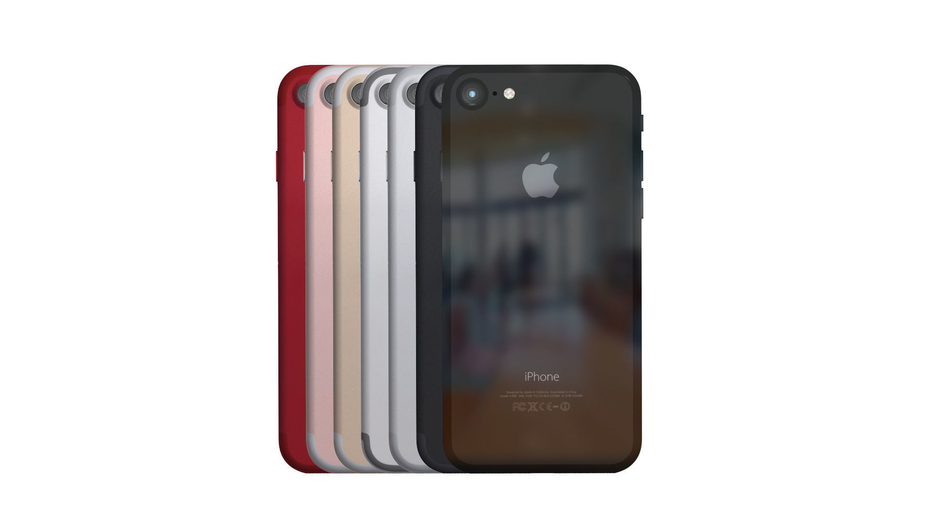 iPhone 7 and iPhone 7 Plus 4K Textures 9 Colors 3D model_2