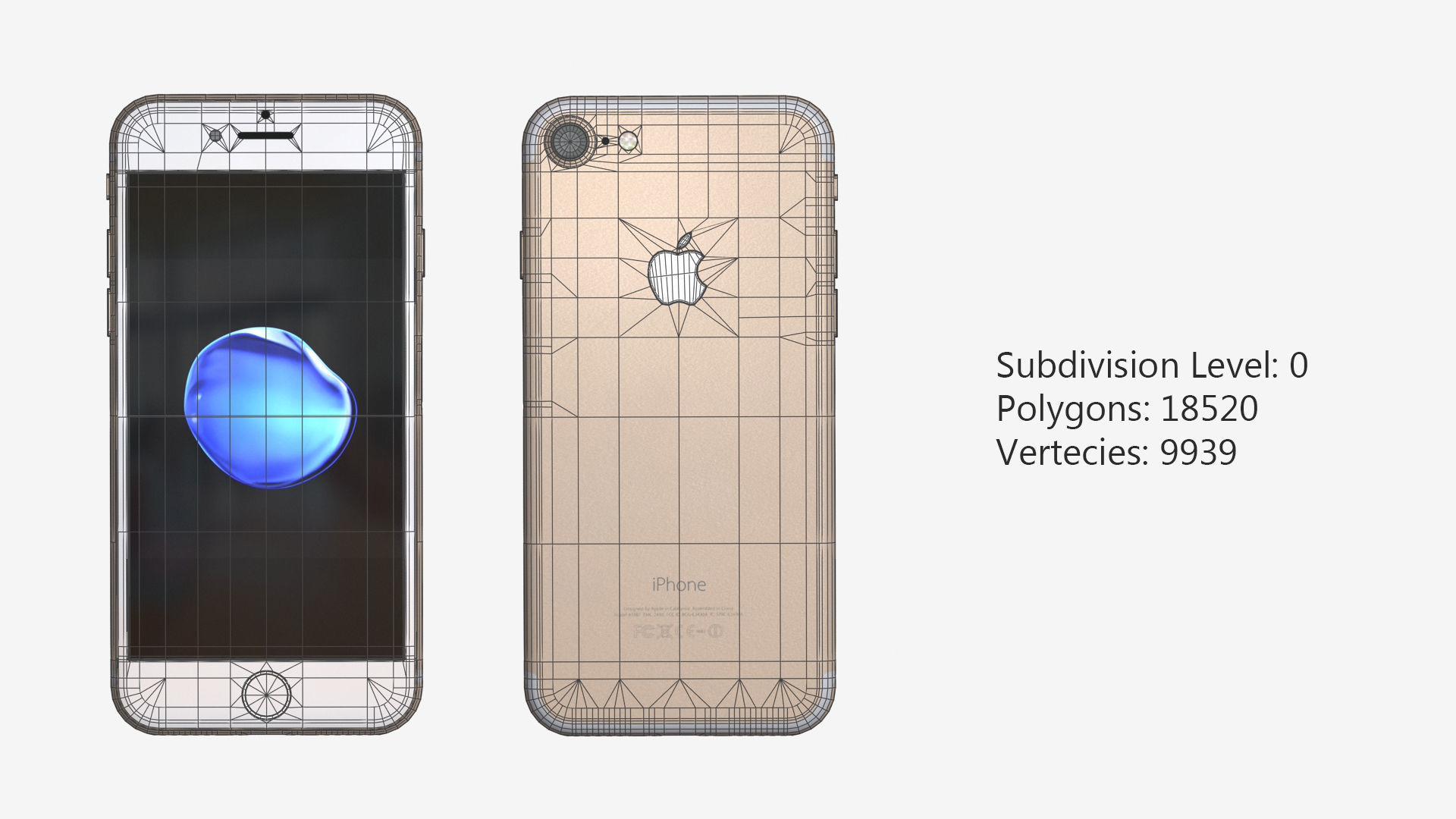 iPhone 7 and iPhone 7 Plus 4K Textures 9 Colors 3D model_23