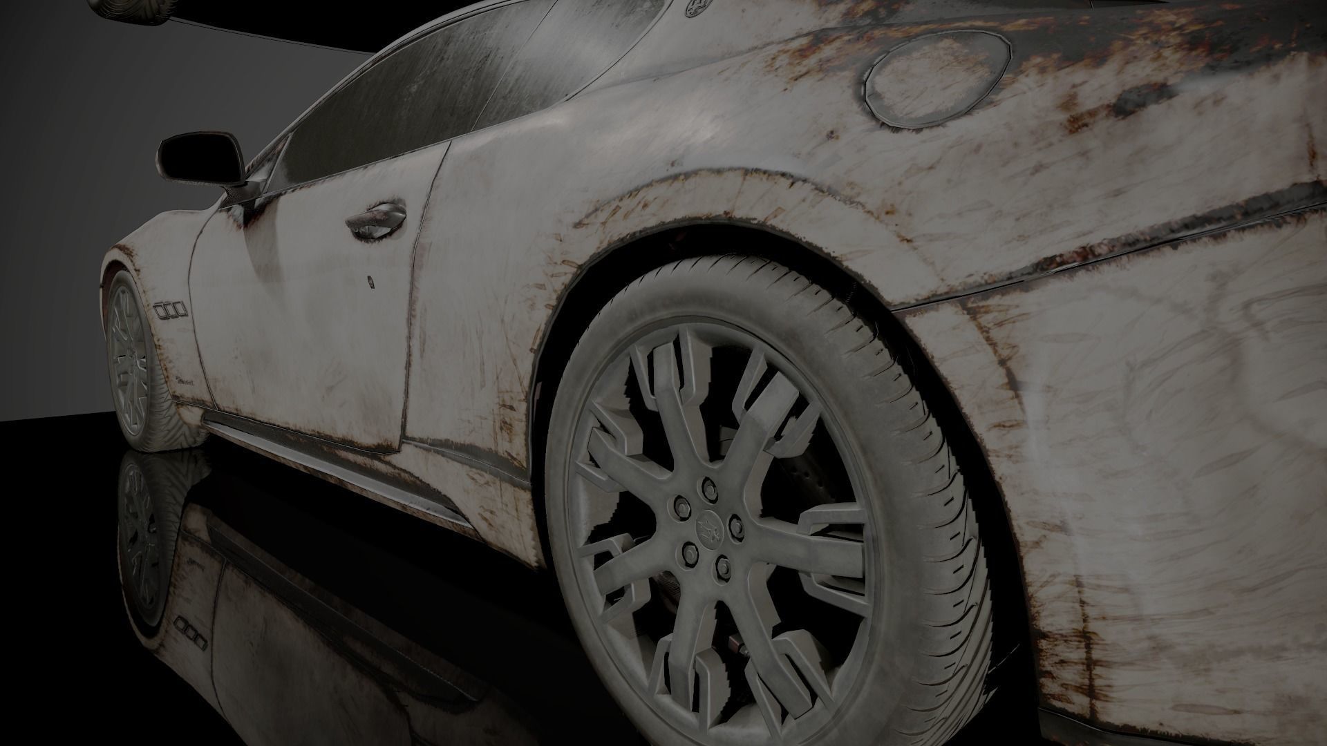 Maserati GT Low-poly 3D model_4