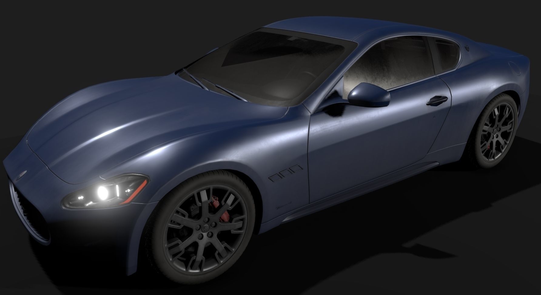 Maserati GT Low-poly 3D model_27