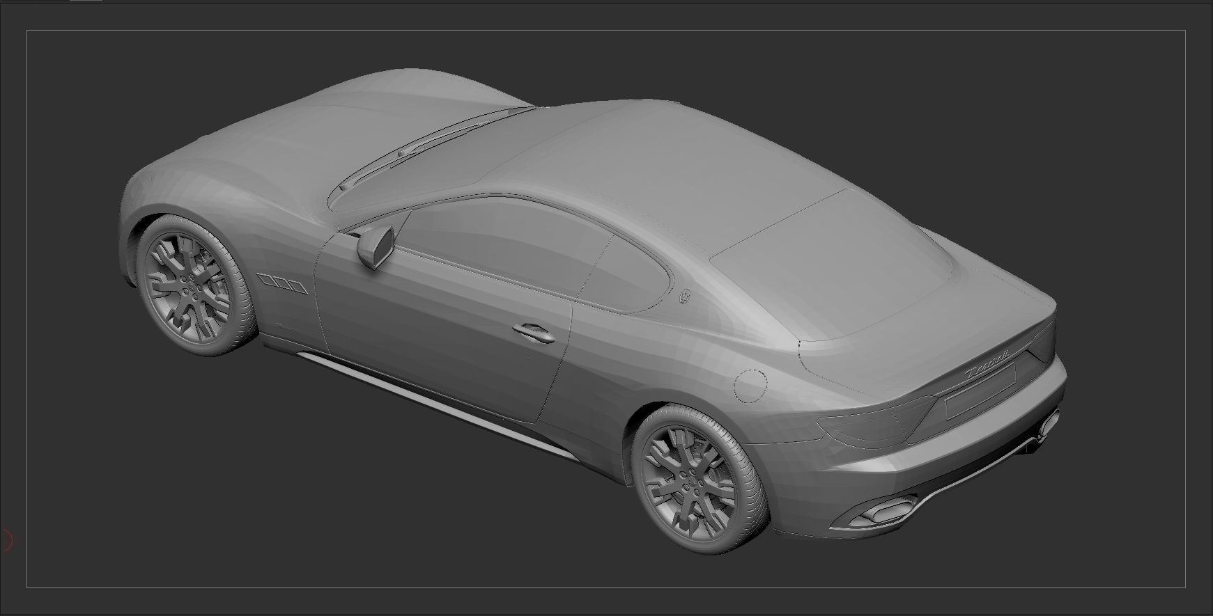 Maserati GT Low-poly 3D model_9