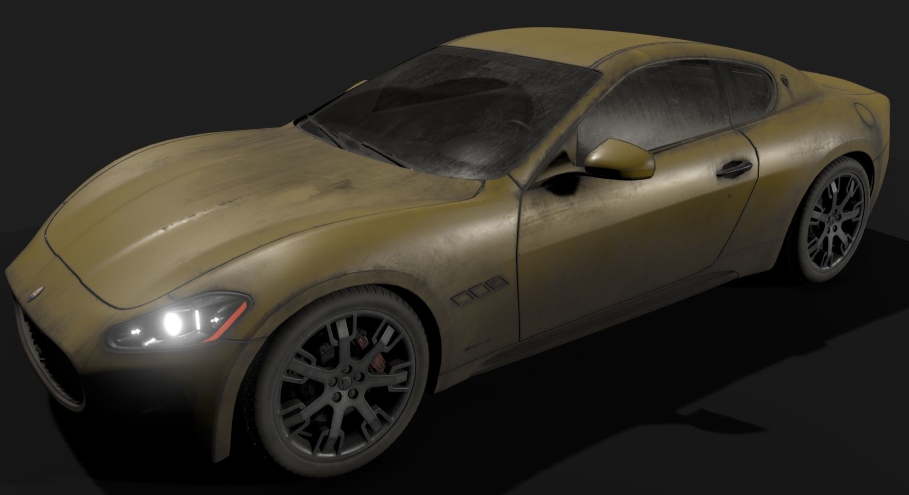 Maserati GT Low-poly 3D model_29