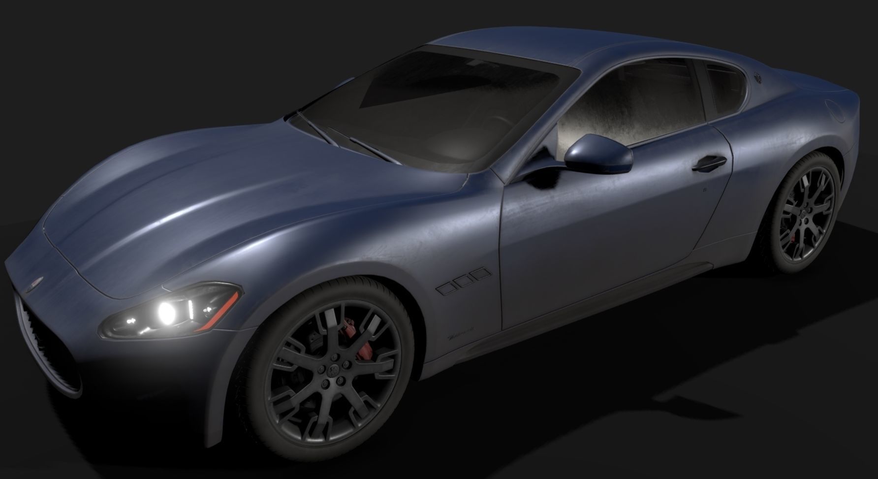 Maserati GT Low-poly 3D model_26
