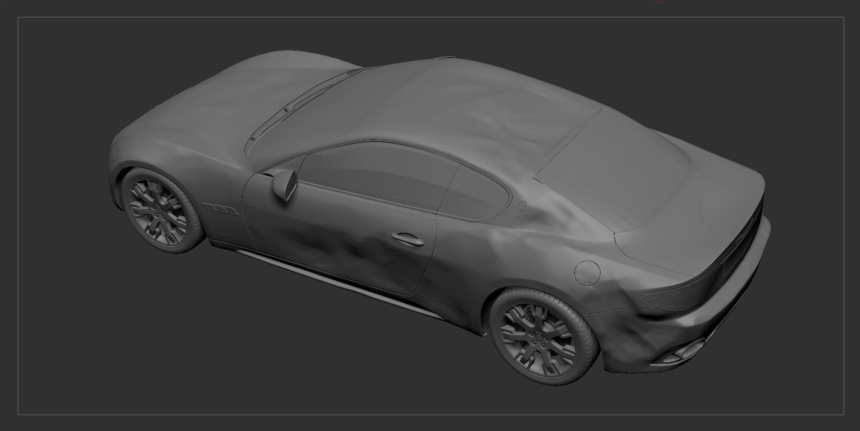 Maserati GT Low-poly 3D model_8