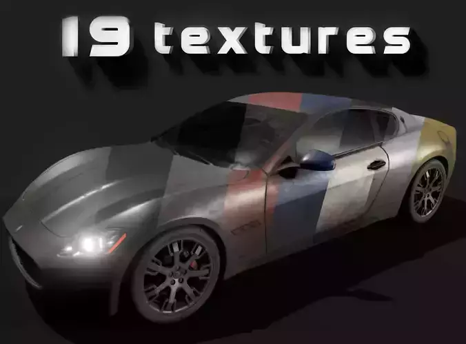 Maserati GT Low-poly 3D model